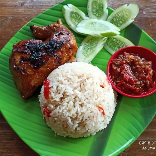 Nasi Liwet / Biasa + Ayam Negeri Bakar + Sambal