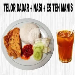 Nasi Liwet / Biasa + Telor ( Dadar/ Ceplok ) + Es Teh