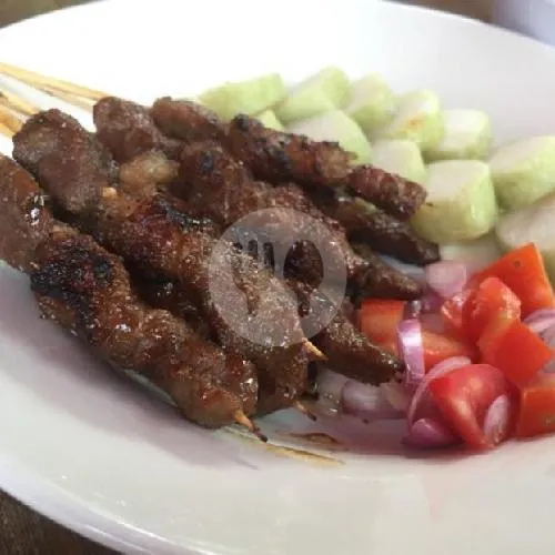 Lontong + Sate Sapi Maranggi (6Tusuk)